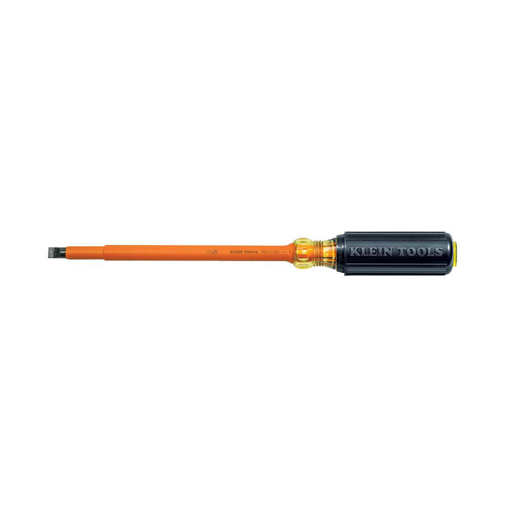 Slotted Screwdriver: 3/8" Width, 13-3/8" OAL, 8" Blade Length