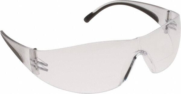 Magnifying Safety Glasses: +1.25, Clear Lenses, Scratch Resistant, ANSI Z87.1+