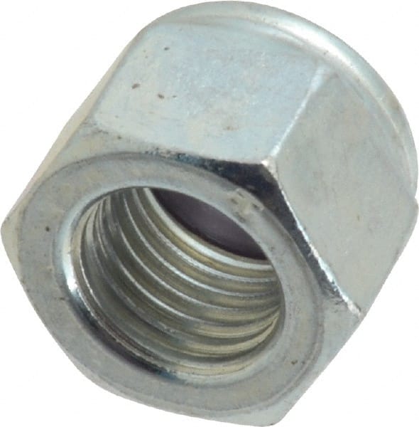 3/8"-24 Hex lock nuts nylon insert Zinc plated steel 