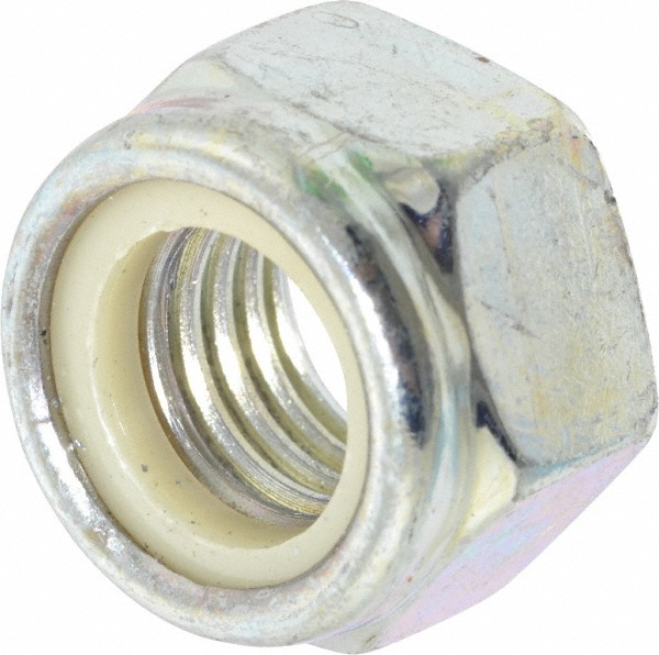 Value Collection 812090PR Hex Lock Nut: Insert, Nylon Insert, Grade Class 8 Steel, Zinc-Plated Image