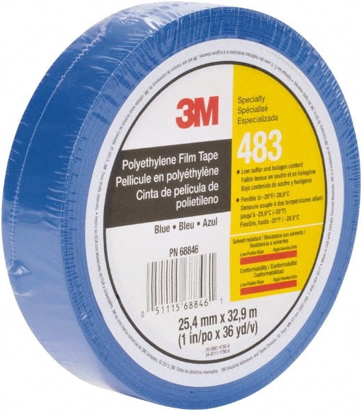 Polyethylene Film Tape: 1" Wide, 36 yd Long, 5 mil Thick