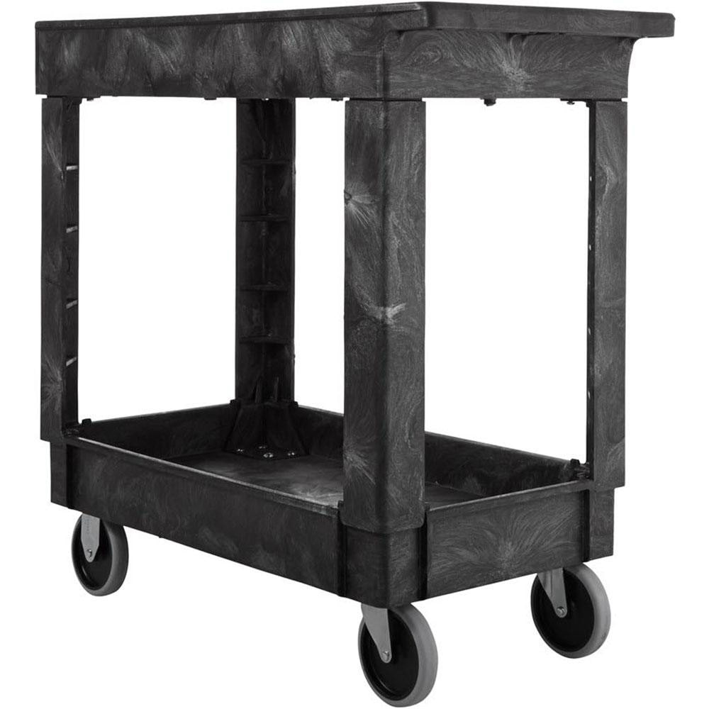 Rubbermaid - Standard Utility Cart: Plastic, Black - 73013955