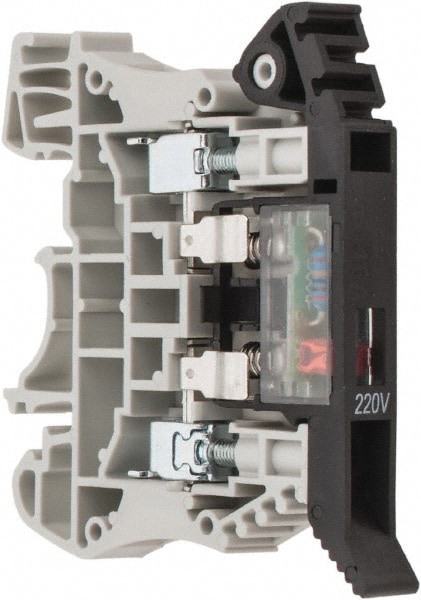 300 Volt (IEC), 300 Volt (UL), 6.3 (IEC) Amp, 6.3 (UL) Amp, DIN Rail Mount, Fused Terminal Block