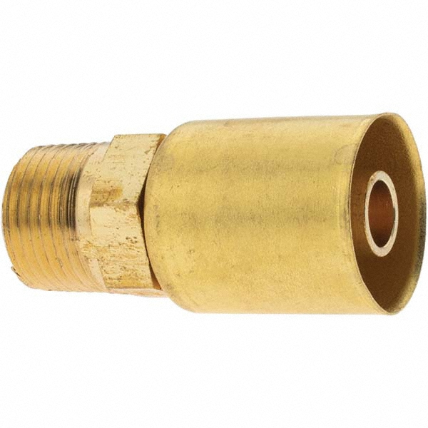 Hydraulic Hose MPT Fitting: 0.375" ID, 0.375" OD, 6 mm, 3/8-18