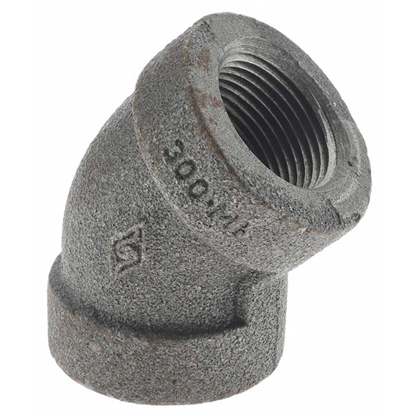 Black 45 ° Elbow: 1"