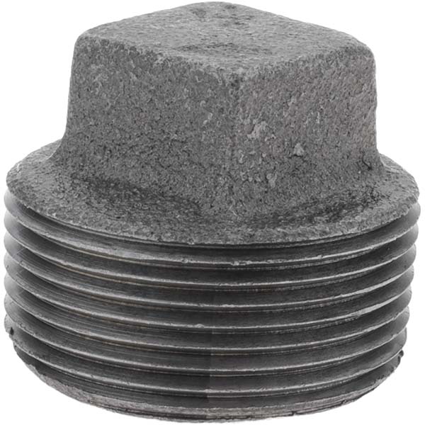 Black Square Plug: 1-1/4"