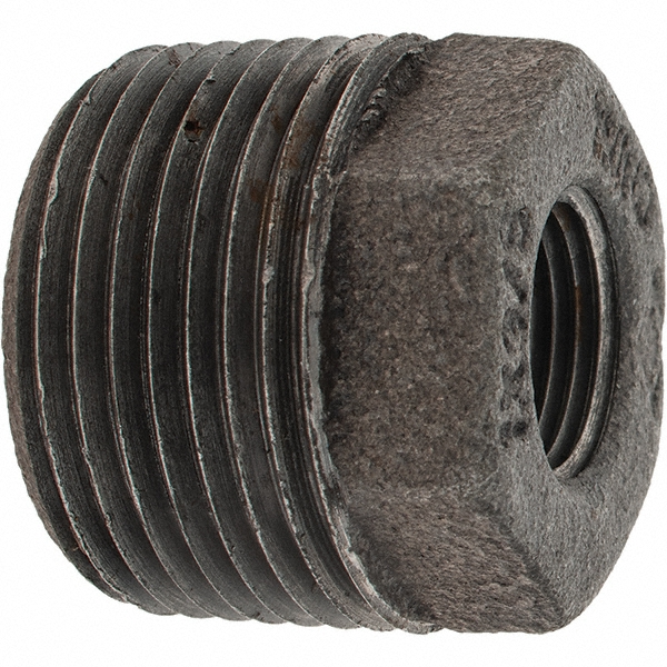 Black Bushing: 1 x 3/8", Malleable Iron