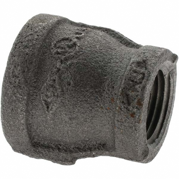 Black Reducing Coupling: 3/4 x 1/2"