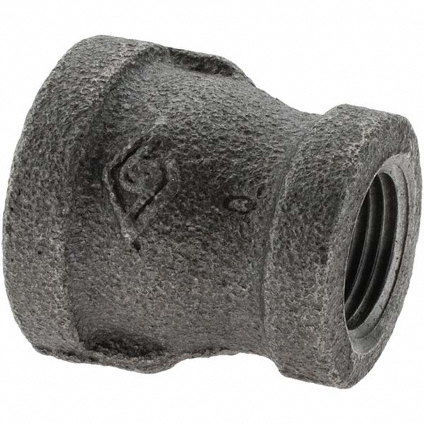Black Reducing Coupling: 1/2 x 3/8"
