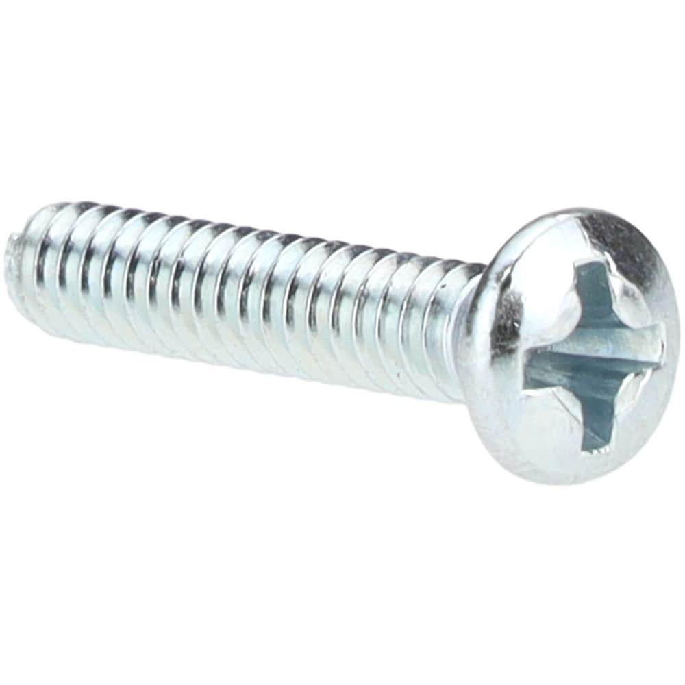 Machine Screw: #6-32 x 3/4" Length Under Head, Oval Head, Phillips