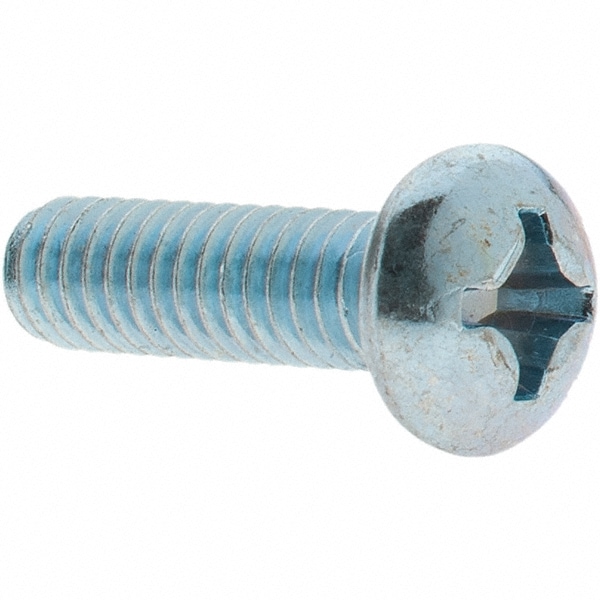 Machine Screw: #12-24 x 3/4" Length Under Head, Round Head, Phillips