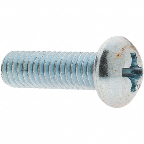 Machine Screw: #10-32 x 5/8" Length Under Head, Round Head, Phillips