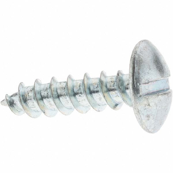 Sheet Metal Screw: #10, Oval Head, Slotted