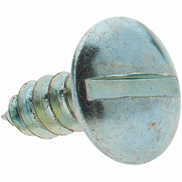 Sheet Metal Screw: #10, Oval Head, Slotted