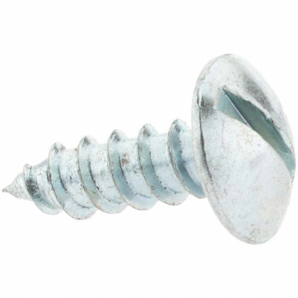 Sheet Metal Screw: #8, Oval Head, Slotted