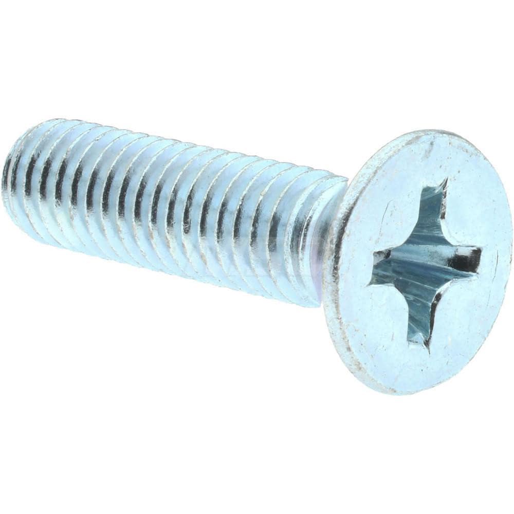 Machine Screw: 3/8-16 x 1-1/2", Flat Head, Phillips