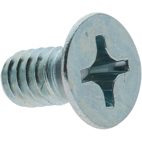 Machine Screw: 1/4-20 x 1/2" OAL, Flat Head, Phillips