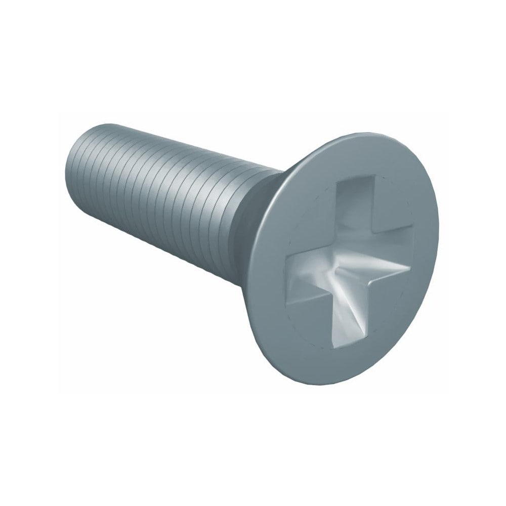 Machine Screw: #12-24 x 3/4" OAL, Flat Head, Phillips