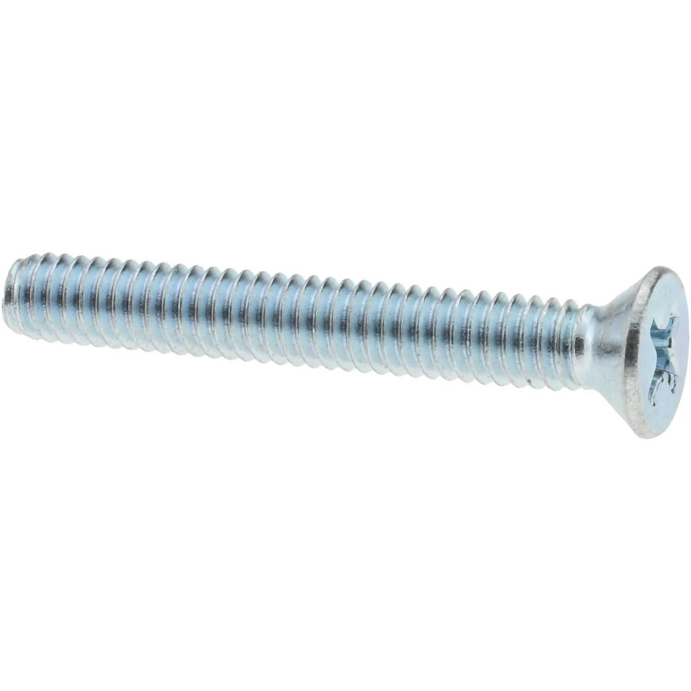 Machine Screw: #8-32 x 1-1/4" OAL, Flat Head, Phillips