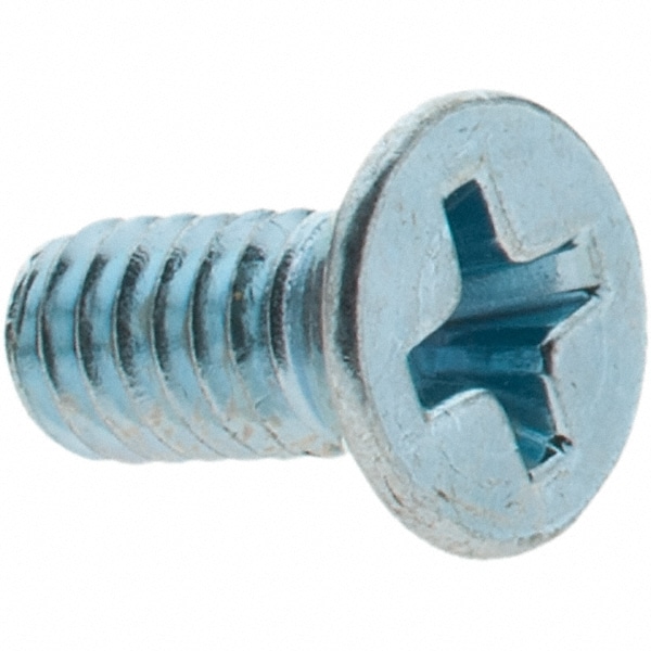 Machine Screw: #8-32 x 3/8" OAL, Flat Head, Phillips