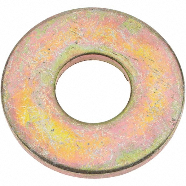 500) Hardened 3/8 USS Flat Washers - Grade 8 - Yellow Zinc Plated - Thru-Hard - Lexar Industrial
