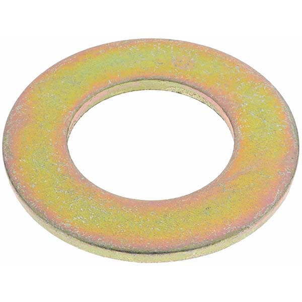 1" Screw SAE Flat Washer: Steel, Zinc Yellow Dichromate Finish