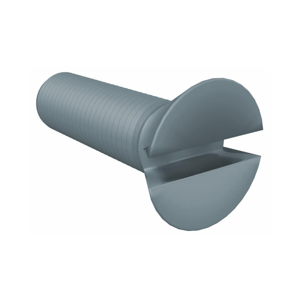 Machine Screw: #12-24 x 1" OAL, Flat Head, Slotted