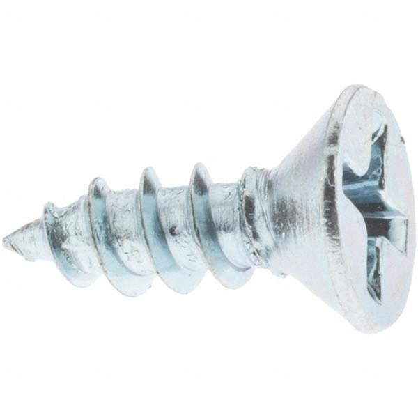 Sheet Metal Screw: #8, Flat Head, Phillips