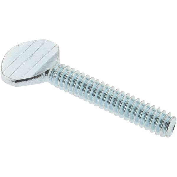 2 Steel Thumb Screw: #10-24, Oval Head