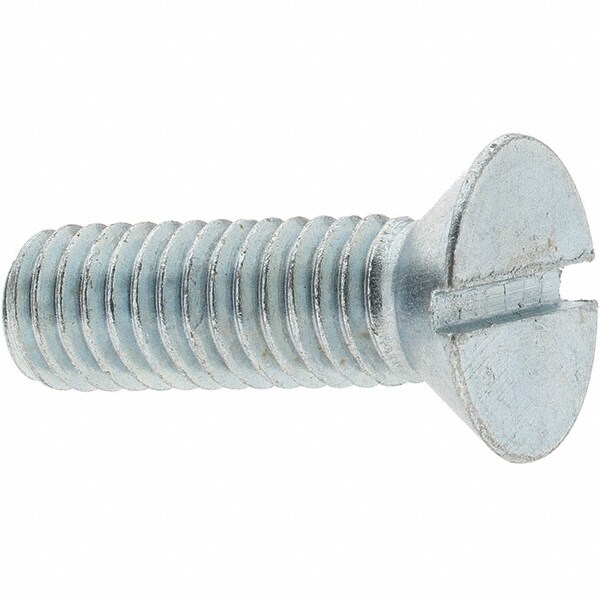 Machine Screw: 3/8-16 x 1-1/4" OAL, Flat Head, Slotted