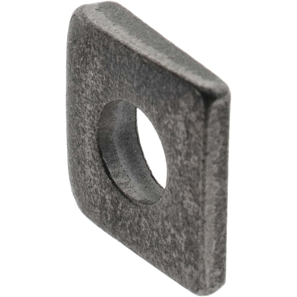 Beveled Square Washers; Material: Low-Carbon Steel ; Minimum Thickness (Inch): 7/32 ; Bolt Size (Inch): 1/4 ; Inside Diameter (Inch): 5/16