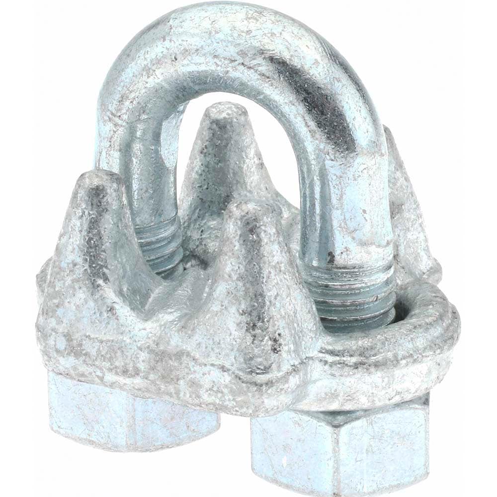 Wire Rope Clip: 3/8" Rope Dia, Forged Steel