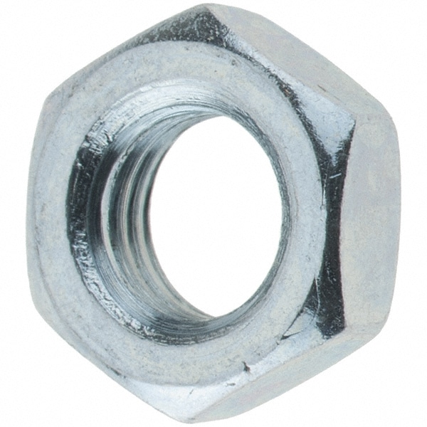 Hex Nut: 5/16-24, Grade 2 Steel, Zinc Clear Finish