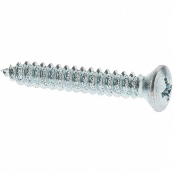 Sheet Metal Screw: #10, Oval Head, Phillips