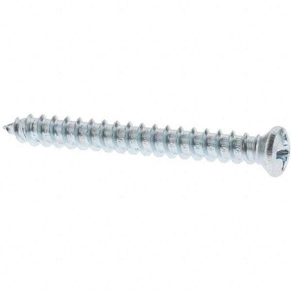 Sheet Metal Screw: #8, Oval Head, Phillips