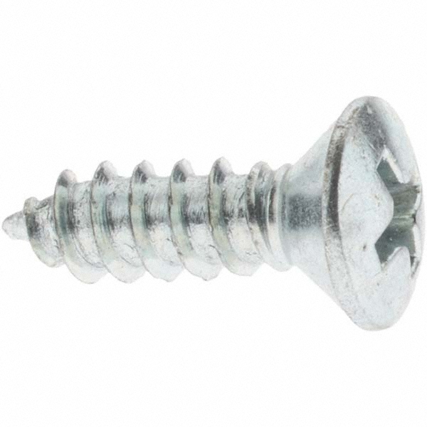 Sheet Metal Screw: #10, Oval Head, Phillips
