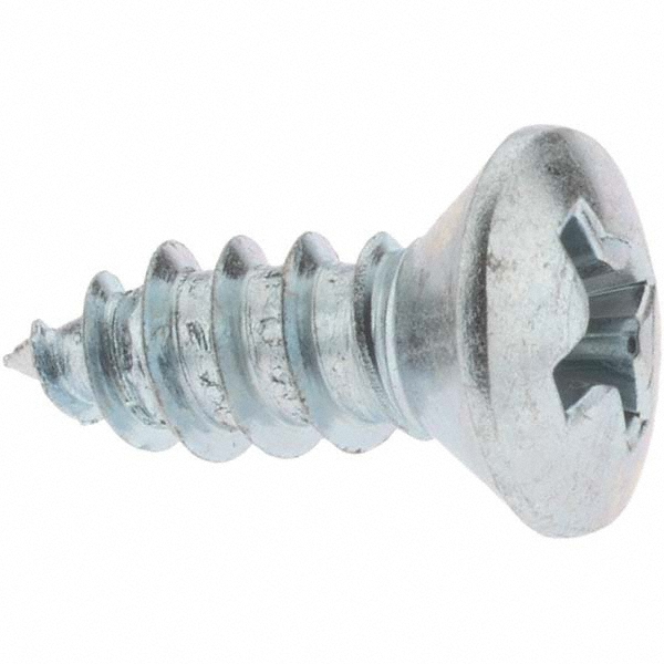 Sheet Metal Screw: #10, Oval Head, Phillips