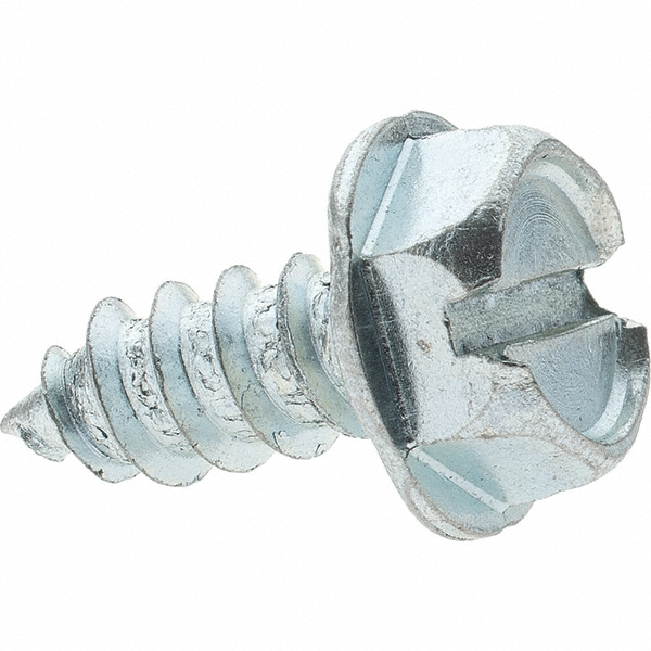 Sheet Metal Screw: 5/16, Hex Washer Head, Slotted