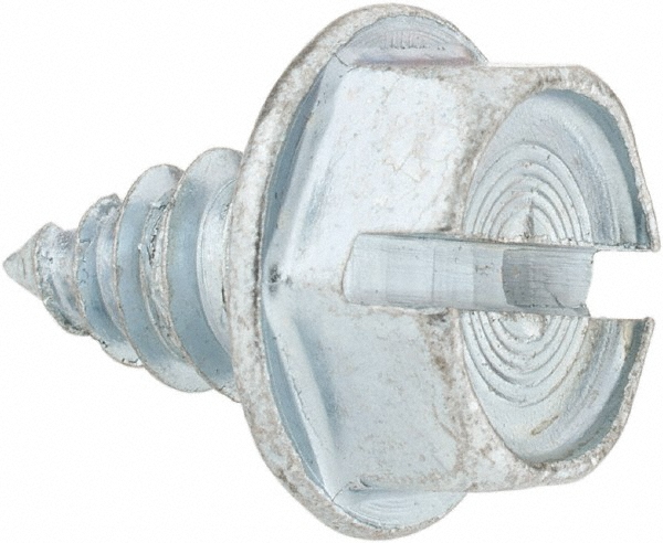 Sheet Metal Screw: 5/16, Hex Washer Head, Slotted