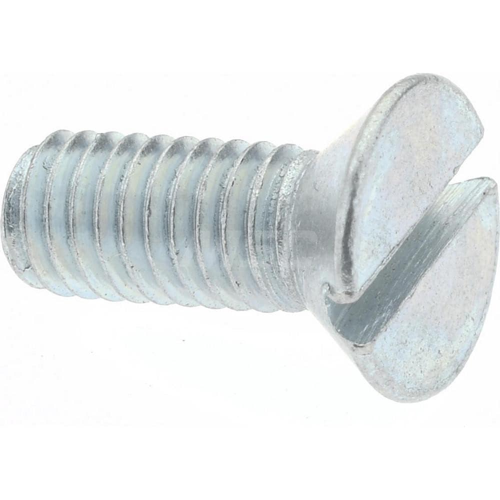 Machine Screw: #10-32 x 1/2", Flat Head, Slotted