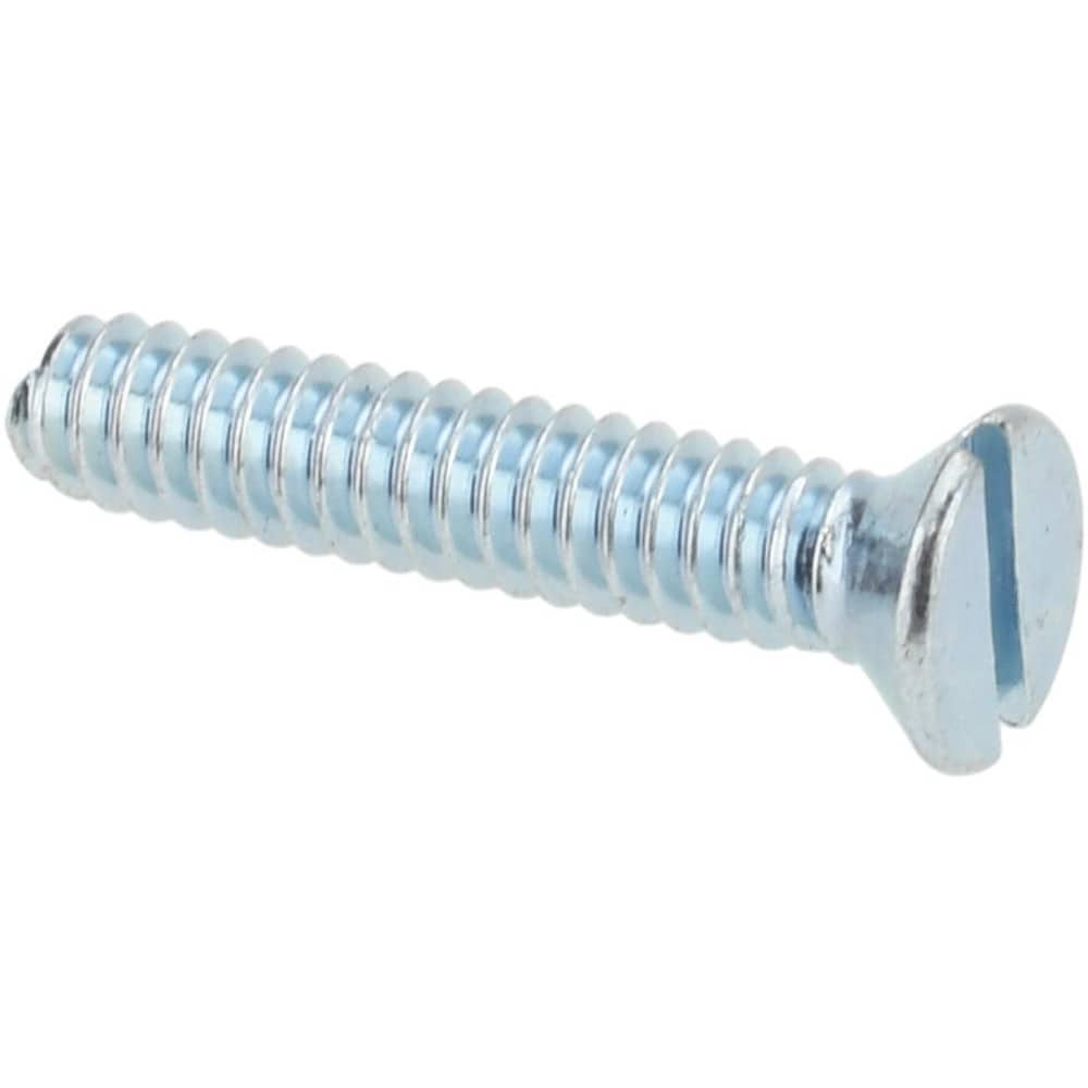 Machine Screw: #6-32 x 3/4" OAL, Flat Head, Slotted