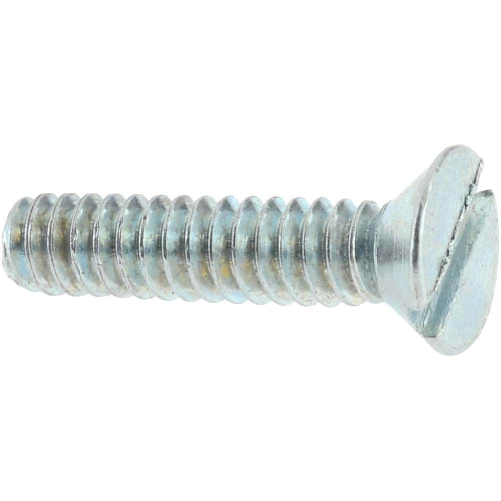 Machine Screw: #4-40 x 1/2" OAL, Flat Head, Slotted