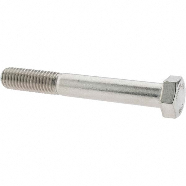Hex Head Cap Screw: 1/2-13 x 3-3/4", Grade 316 Stainless Steel, Uncoated