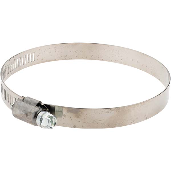 Worm Gear Clamp: SAE 56, 3-1/16 to 4" Dia, Stainless Steel Band