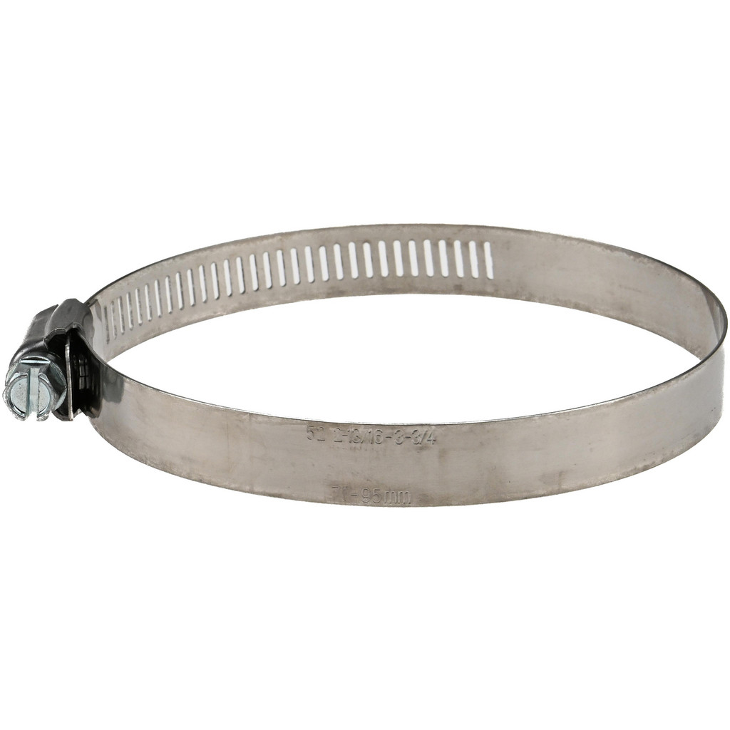 Value Collection Worm Gear Clamp: Worm Drive, SAE 52, 2-13/16 to 3-3/4" Dia, Stainless Steel Band - 1/2" Wide | 10-Pack | 10-Pack