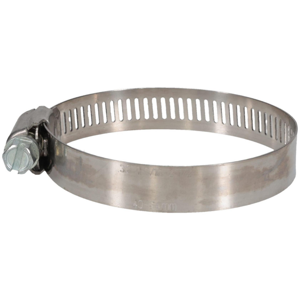 Value Collection Worm Gear Clamp: Worm Drive, SAE 32, 1-9/16 to 2-1/2" Dia, Stainless Steel Band - 1/2" Wide | 10-Pack