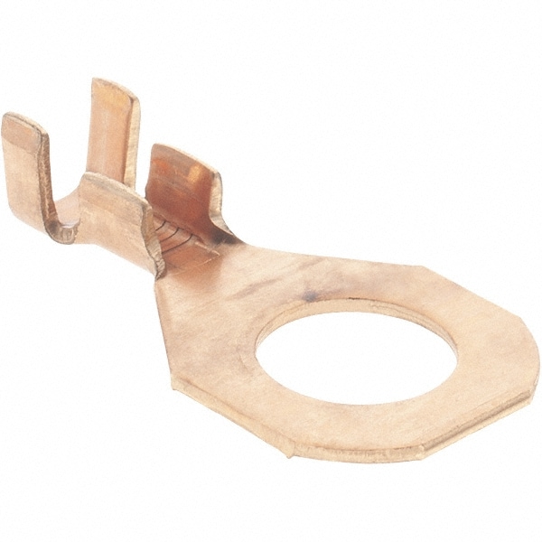D Shaped Ring Terminal: Non-Insulated, 12 to 10 AWG