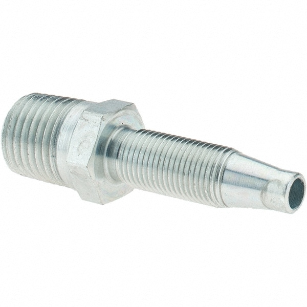 1/4-18 NPT, Carbon Steel Reusable Hose Male Fitting