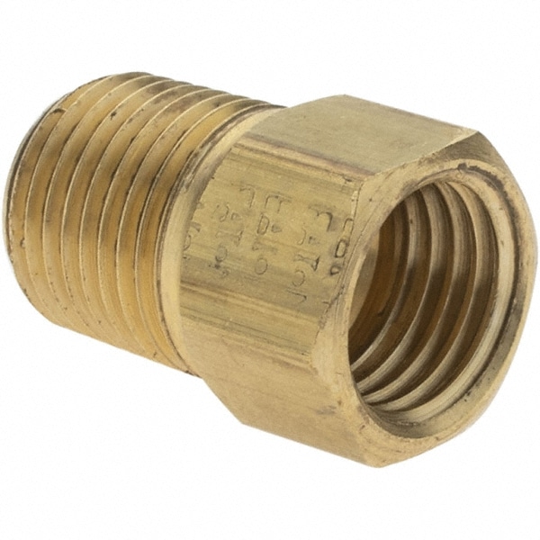 Compression Tube Connector: 3/8-24" Thread, NPTF x SAE