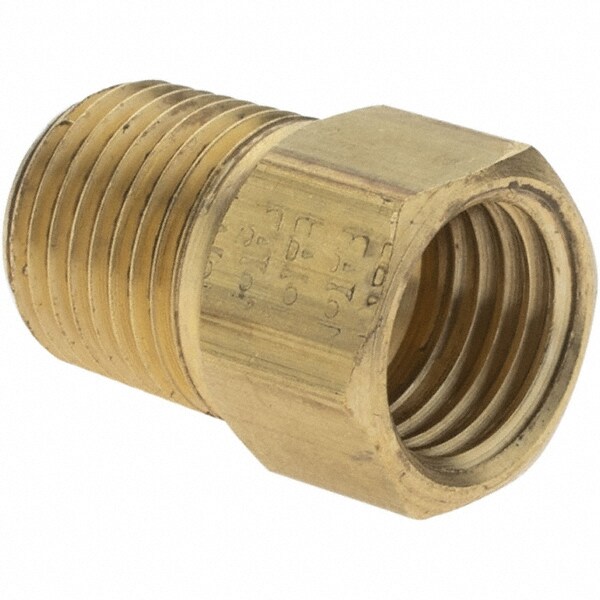 Compression Tube Connector: 3/8-24" Thread, NPTF x SAE